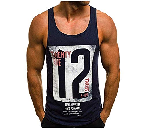 Camiseta de Tirantes Deportiva Hombre Tirantes Culturismo Fitness Deportiva. Ropa Deporte Masculina para Entrenar Gym