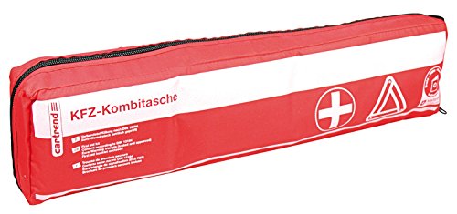 Cartrend 50212 Bolsa combo para coche Austria, Kit de primeros auxilios y triángulo de emergencia