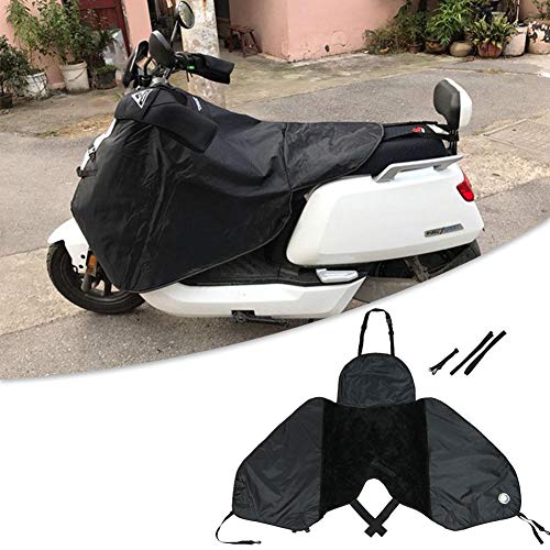 chifans Cubrepiernas para Scooter, Cubrepiernas Moto con Banda Elástica Impermeable A Prueba De Viento Fundas para Motos para Motocicletas Scooter Electric Cars, Negro Well-Matched