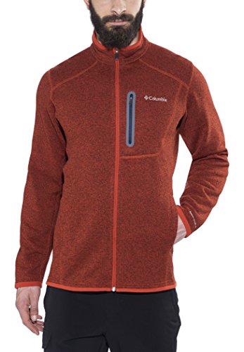 Columbia Altitude Aspect Forro Polar, Hombre, Rojo óxido Jaspeado, Small