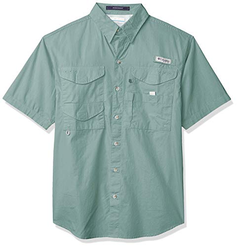 Columbia Bonehead - Camisa de Manga Corta para Hombre, Color Verde - S