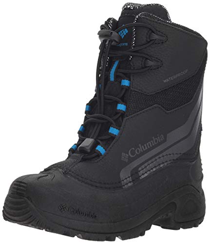 Columbia Bugaboot Plus IV Omni-Heat Botas para niños, Negro(Black Hyper Blue), 37 EU