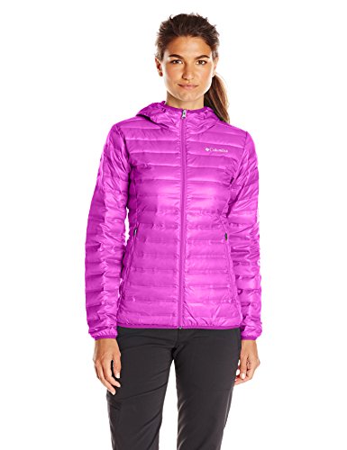 Columbia Flash Forward Down Chaqueta de Pluma con Capucha, Mujer, Morado (Bright Plum), XL