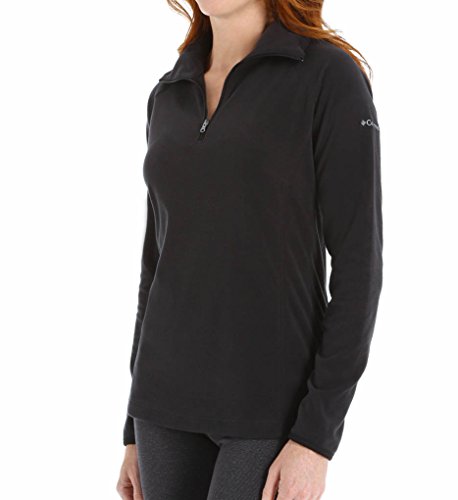 Columbia Glacial Fleece III 1/2 Zip Chaqueta con forro, Negro, 1X para Mujer