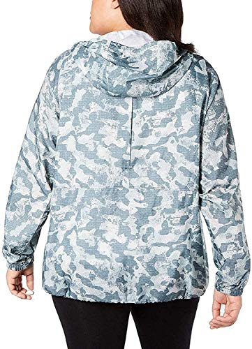 Columbia Green Camo Flash Forward Hooded Windbreaker Women's Plus Size 3X