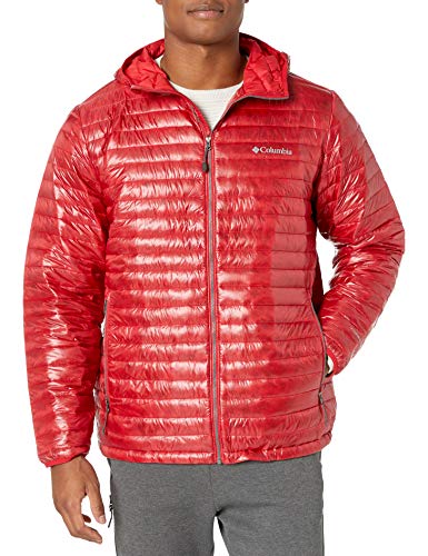 Columbia Hombre Platinum Plus 740 Turbodown con Capucha Chaqueta, Hombre, Mountain Red