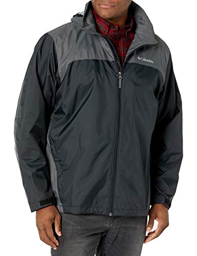 Columbia Men's Big and Tall Glennaker Lake Rain Jacket, black, grill 5X