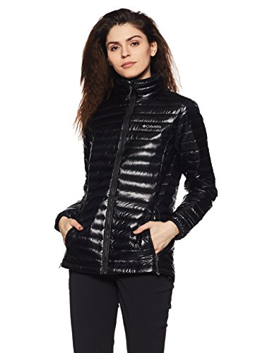 Columbia Mujer Platinum Plus 740 TurboDown Chaqueta, XL, Negro