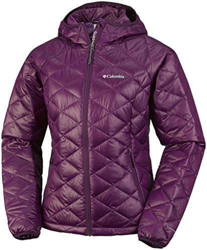 Columbia Trask Mountain 650 Turbo Down Hooded t - Pantalones de Lluvia para Mujer, Color Morado, Talla XS