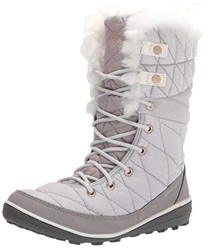 Columbia Women’s Heavenly Omni-HEAT Snow Boot, Waterproof & Breathable, Grey Ice/Sea Salt, 7.5 Regular US