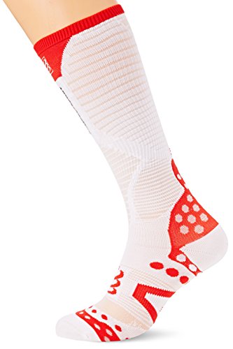 COMPRESSPORT Full Ultralight V2.1 - Calcetines Unisex, Color Blanco, Talla 3