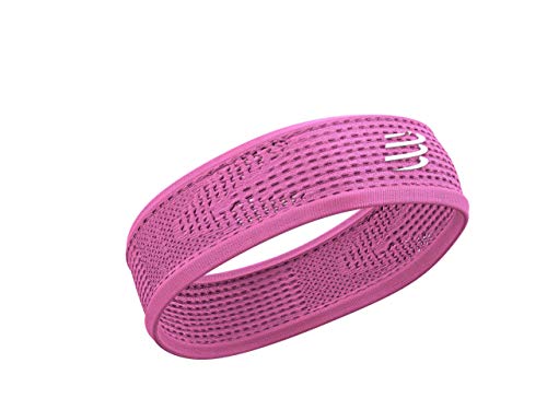 COMPRESSPORT Thin Headband On/of Cinta, Rosa, Talla Única