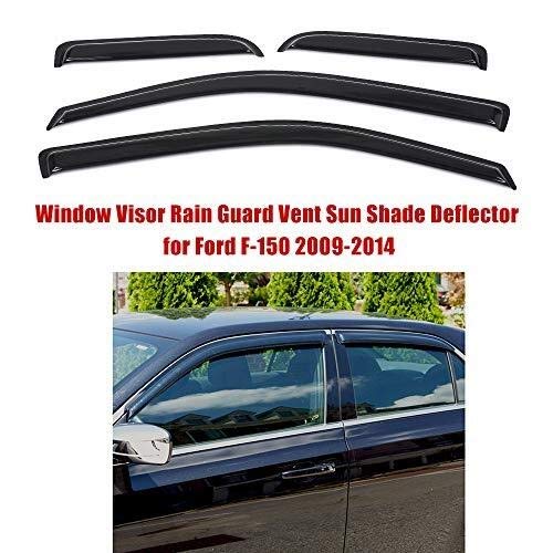 Cortavientos para ventanilla Cubierta protectora de la ventana Para Fo - rd F-150 2009-2014 Ventanas Sunny Rain Viseras Toldos Sunny Rain Guard Car Window Rain Guards accesorios 4 PCS