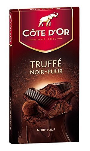 Cote d'Or - Truffe Noir - 200 g - Chocolate negro belga - Barra de trufa - Barras de chocolate - 6.7 oz - merienda perfecta - Chocolate europeo - Importado de Bélgica