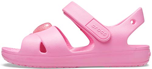 Crocs Classic Cross Strap Sandal Kids, Sandalia con Pulsera Niñas, Rosa (Pink Lemonade 669), 23/24 EU