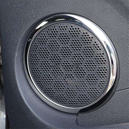 Cubierta de Sonido estéreo de Altavoz de Puerta de Acero Inoxidable molduras Decorativas 4 Piezas, para Dacia Renault Logan 2 Sandero 2 Cromo accesso