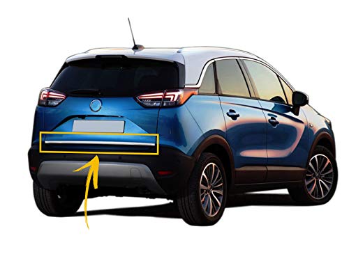 Cubierta para puerta trasera de maletero de acero inoxidable cromado para Opel Cross X 2017 en adelante.