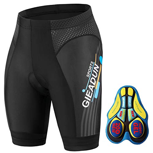 Culottes Ciclismo Hombre con Gel Acolchado Pantalones Cortos Ciclismo, Ciclismo Pantalones para MTB Deportes al Aire Libre