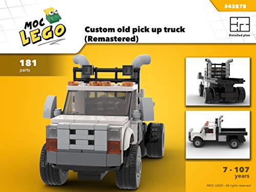 Custom old pick up truck (Remastered) (Instruction Only): MOC LEGO (English Edition)