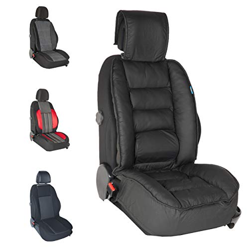 DBS - Cubre Asiento - Coche/Automóvil - Negro - Lujo - Gran Confort - Antideslizante - Compatible Airbag - Universal