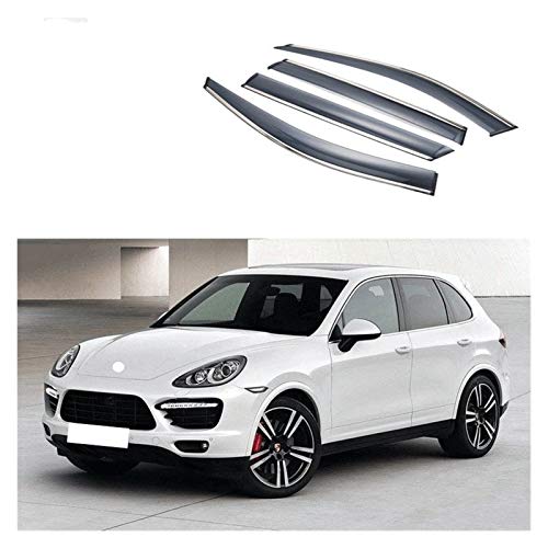 Deflectores de Viento para Porsche Cayenne 2007-2013 Ventana Lluvia Escudo Coche Escudo De Lluvia Desvíos Tarjetos Torta Cubierta Exterior Cortavientos para ventanilla (Talla : 2011-2013)