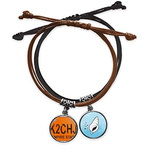 DIYthinker Carnet de Coche en USA American número Patron Pulsera Cuerda Mano Cadena Cuero Cobo Pulsera