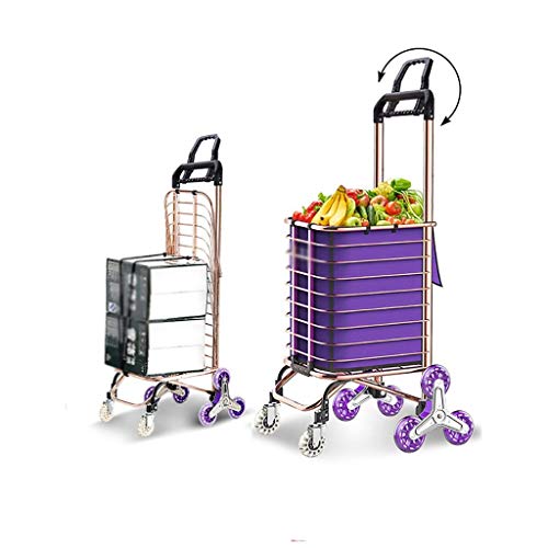 DZX Carritos de Mano Carrito de Compras Plegable, Carrito de Compras Duradero de 8 Ruedas con Marco de aleación de Aluminio, Ruedas giratorias, Bolso de Compras de Lona Impermeable extraíble camión d