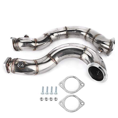 EBTOOLS Kit de colector de escape, colector de escape Turbo Downpipe 304 de acero inoxidable apto para E90 / E91 / E92 / E93 335i E60 / E61 535i