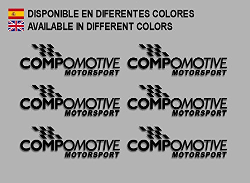 Ecoshirt KO-ECPO-WOO3 Pegatinas Compomotive F194 Stickers Aufkleber Decals Adesivi Rallye Racing, Negro