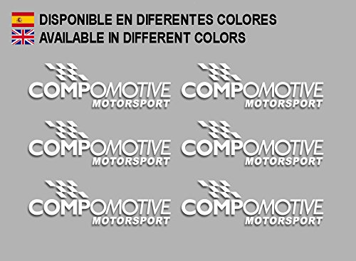 Ecoshirt QL-UVOA-L8V3 Pegatinas Compomotive F194 Stickers Aufkleber Decals Adesivi Rallye Racing, Blanco