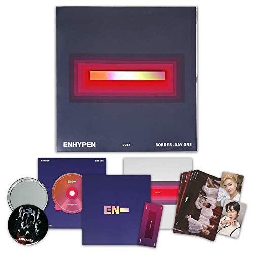 ENHYPEN Debut Album - BORDER : DAY ONE [ DUSK ver. ] CD + Photobook + Clear Story Cover + Book Mark + Post Cards + Photo Cards + FREE GIFT