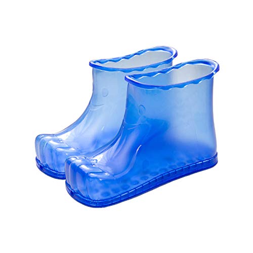 Enwepoeo Zapatos de Masaje de Baño de Pies de Agua, Zapatos de Baño de Masaje de Pies Portátiles de SPA Botas de Cubo Promueven la Circulación Sanguínea,Azul