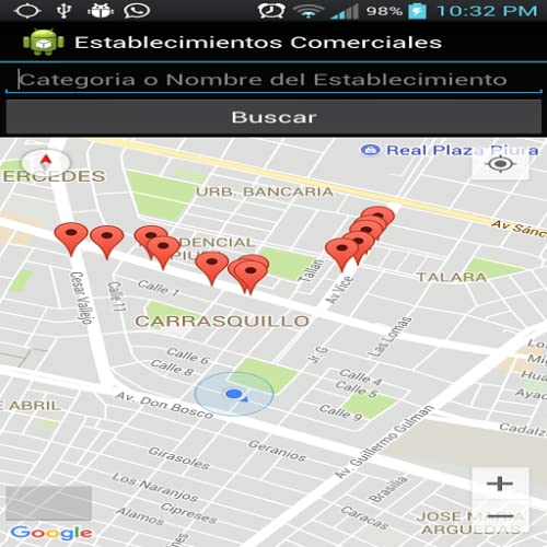 Establecimientos comerciales cercanos en Piura