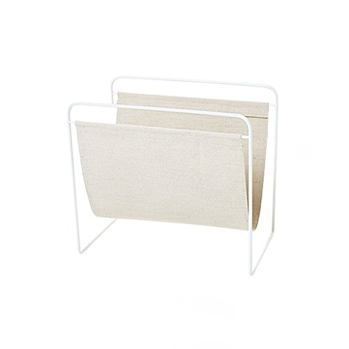 Estante para Mesa de Hierro Forjado - 40 * 28 * 38 cm - Estante para Revistas de Lino Beige, B-S