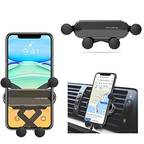 FOJJIYUAL Soporte Móvil Coche,Porta Movil Coche para Rejillas del Aire de Coche,Universal Soporte Móvil Coche ventilacion Gravedad para iPhone,Samsung, Huawei, etc. de 4.7 a 6.5Pulgadas-Nuevo