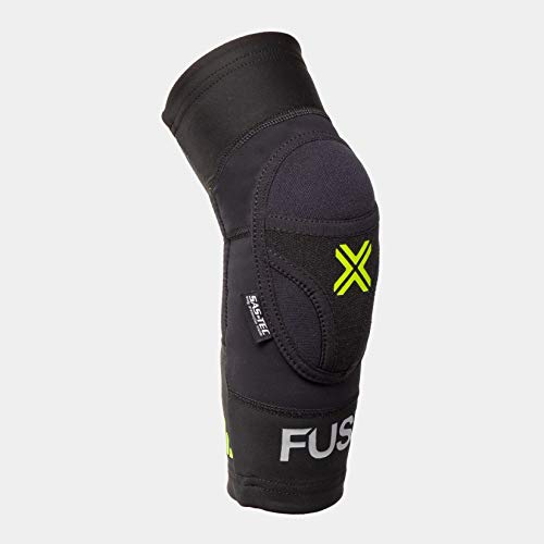 Fuse Omega - Coderas (talla L/XL), color negro y amarillo neón