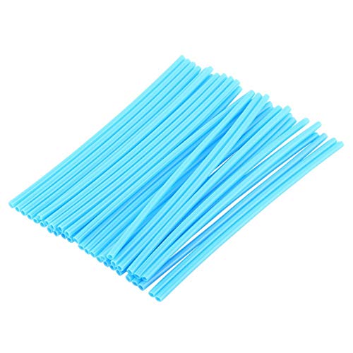 Fydun 36pcs Protector de radios de rueda Llantas de motocross Cubiertas Cubiertas de la motocicleta de carretera Kit de envolturas(Azul cielo)