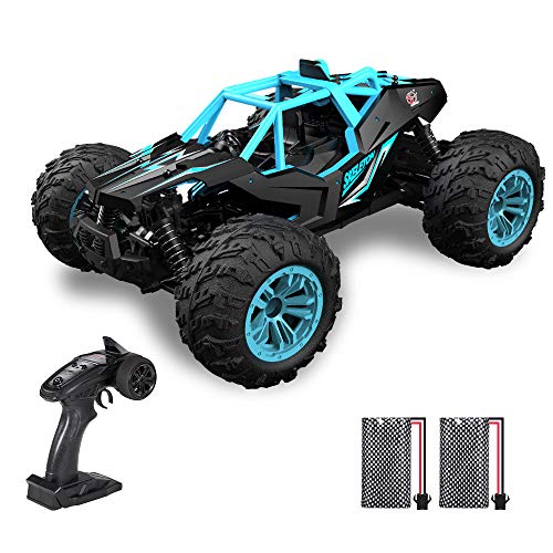 Goolsky RC Coche Teledirigido Crawler Juguete RC 2.4Ghz 36KM/H Alta Velocidad 1:14 Camiones Todoterreno RC Car Carcasa de Aleación Vehículo 4WD Carreras Escalada Coche RC Regalos para Niños Adultos