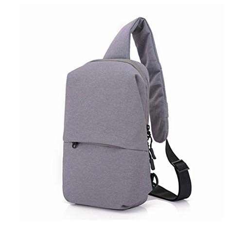 Gran Capacidad Bolsa de Mensajero for el Hombro de los Hombres Paquete de Cofre de los Hombres Bolsa de Almacenamiento al Aire Libre de Varias Capas cortical (Color : Gris)