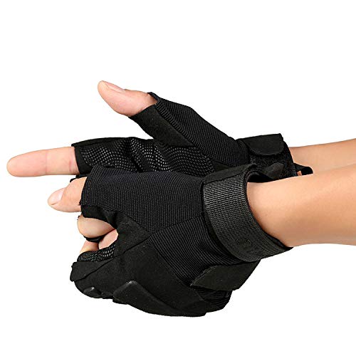 Hanggg Levantamiento de pesas Montañismo Montar al aire libre Guantes de medio dedo Deportes antideslizantes Todo en uno Guantes tácticos de fitness resistentes al desgaste