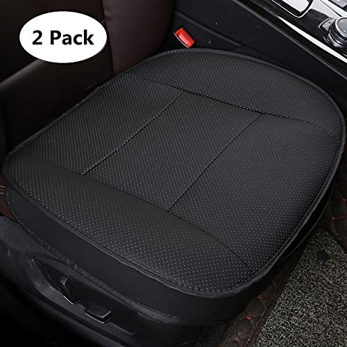 HCMAX Coches de lujo de la cubierta del amortiguador de asiento estera del cojín protector para Suministros interiores de automóviles 2 Pack Negro