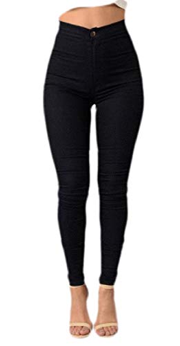 H&E - Pantalones de levantamiento de culata para mujer Negro Negro ( S