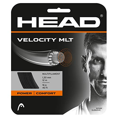 Head Velocity MLT Cordajes de Raquetas de Tenis, Adultos Unisex, Negro, 17