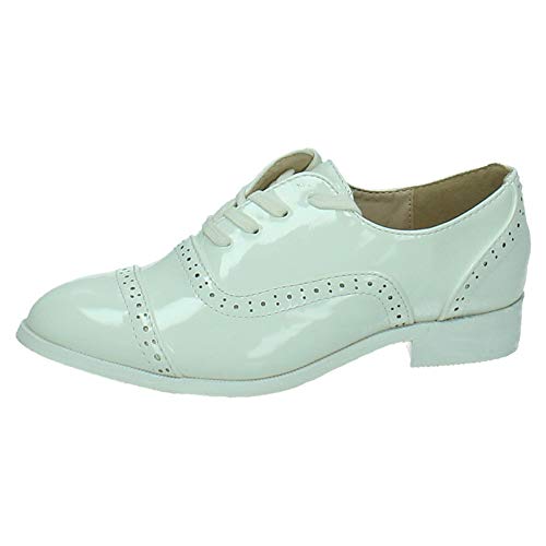 H.F Shoes CV-9 Zapatos Blancos NIÑO NIÑO Zapato COMUNIÓN Blanco 33