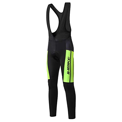 INBIKE Culote Largo Ciclismo Hombre con Badana Gel Acolchado MTB Culotte Bicicleta Pantalon Largo Ciclismo(2XL)