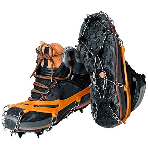 Invierno 10 Dientes De Ultra Alta Densidad De Luz Crampones De Acero De Manganeso Zapatos Antideslizantes Férula Alpinismo De Cubiertas Del Zapato De Senderismo De Ocio Antideslizante Crampones