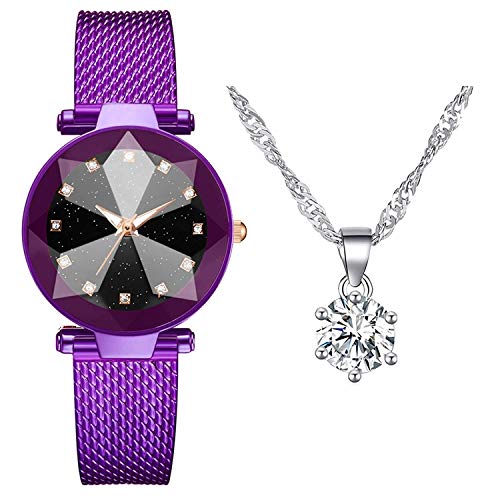 JHome Sistema de Reloj de Cuarzo de Negocios, Banda de Reloj de Cuarzo de Moda Banda de Acero Inoxidable, Relojes de Mujer, Relojes de Mujer, Reloj de Mujer Casual Regalos de Damas (Color : D4)