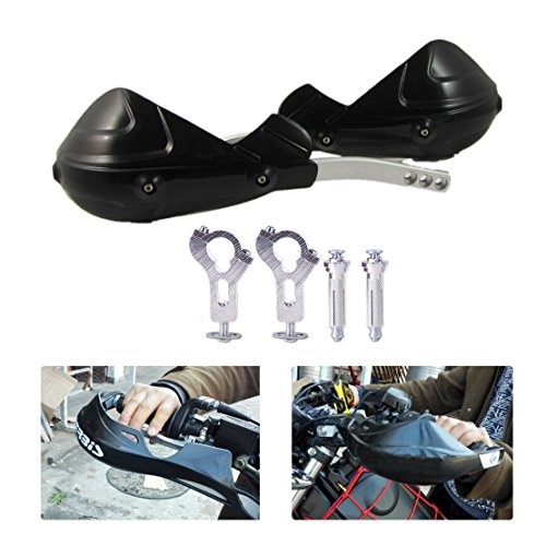 Juego de protectores de manos Paramanos Guardamanos para moto (2 unidades, 22 mm, 7/8, modelo universal), color negro