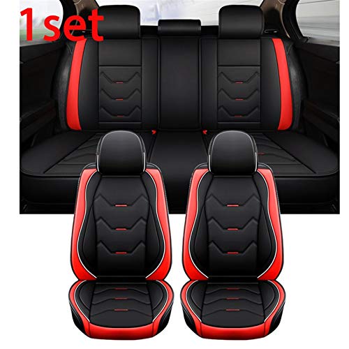 Juegos de fundas para asiento de coche, Automóviles de cuero PU Cubiertas de asientos Interior de lujo Asiento de Asiento de Coche Conjunto Universal Four Seasons Protector Silla Cubiertas Accesorios