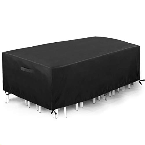 king do way Funda Mesa Jardin 230x165x80 cm,Conjuntos de Muebles Cubierta Impermeable para Sofa de Jardin, al Aire Libre, Patio, Plazas Funda para Sofa de Esquina, Poliéster Oxford de 600D